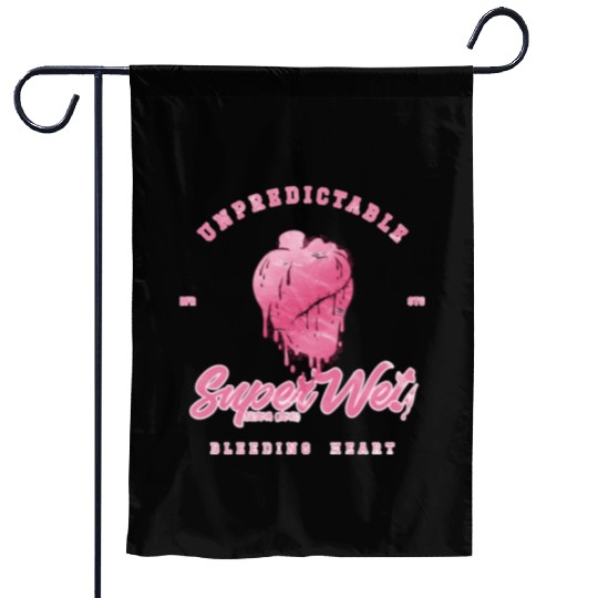 Unpredictable bleeding heart (pale style) Garden Flags