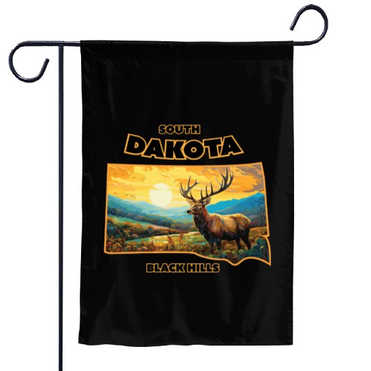 South Dakota - Elk Garden Flags