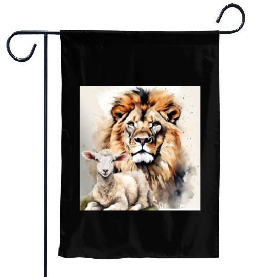 Lion and Lamb Christian Apparel Garden Flags