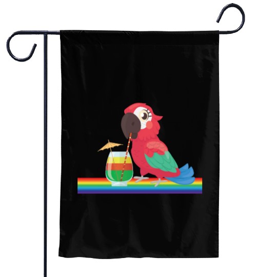 parrot bird of jimmy buffett Garden Flags