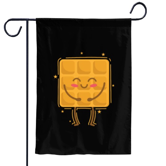 Waffle happy Pastry Baker Garden Flags