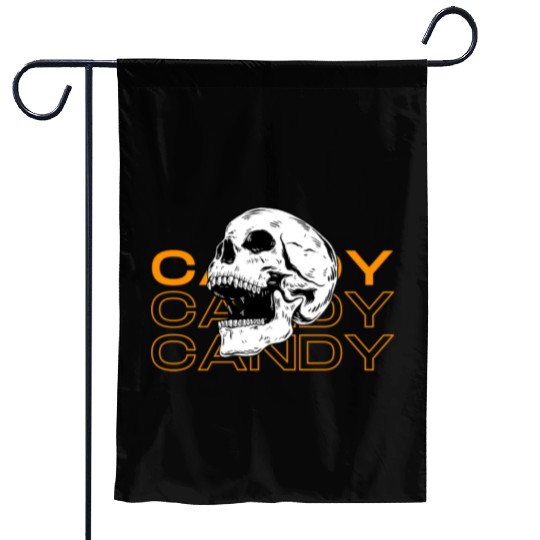 Candy Candy Candy Skull Garden Flags