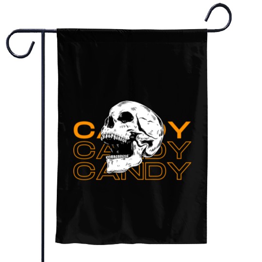 Candy Candy Candy Skull Garden Flags