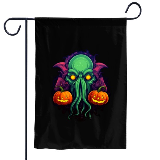 Halloween with Cthulhu Garden Flags