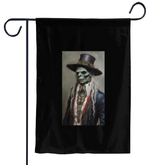 Gypsi indian zombie vampire painting Garden Flags