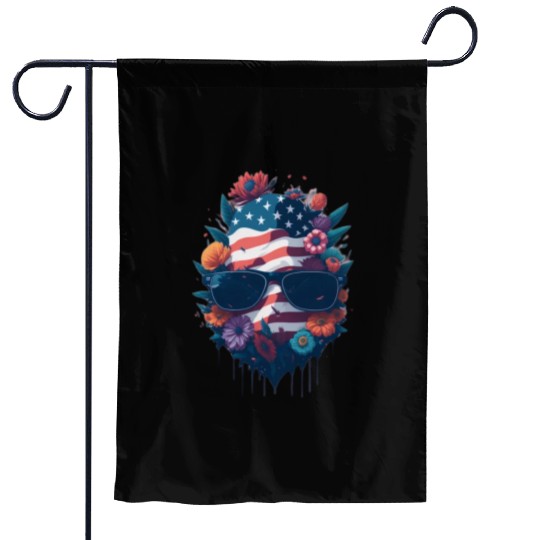 Usa patriotic Vector Garden Flags