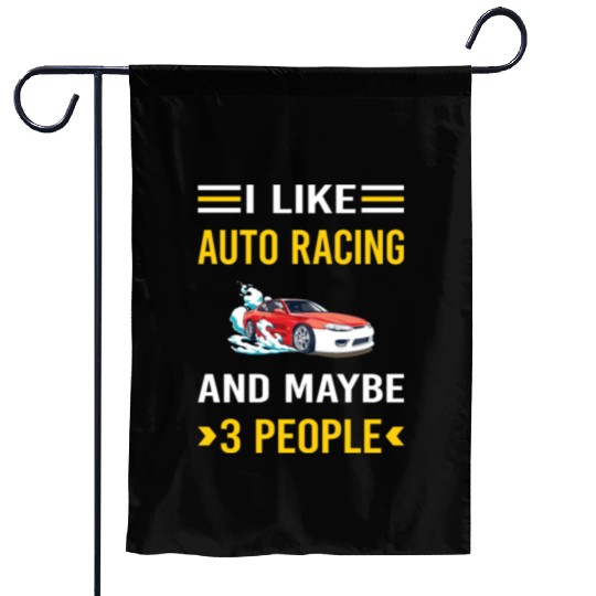 3 People Auto Racing Automotive Autosport Garden Flags