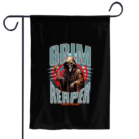 Grim Reaper Greetings Garden Flags