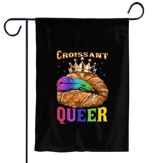 Croissant Queer French Pastry Funny LGBTQ Garden Flags