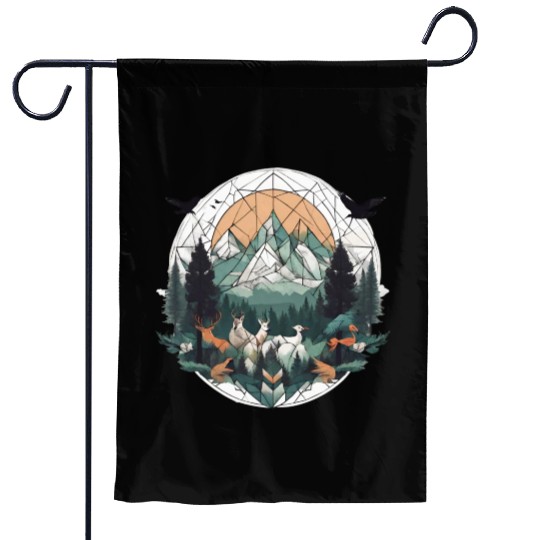 Geoforest Tapestry Garden Flags