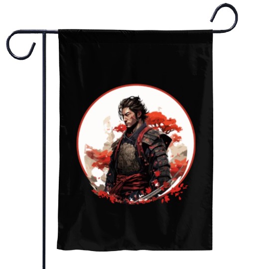 Brave Samurai Garden Flags