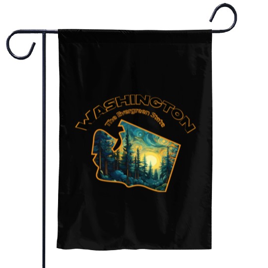 Washington Wildlife - evergreen Garden Flags