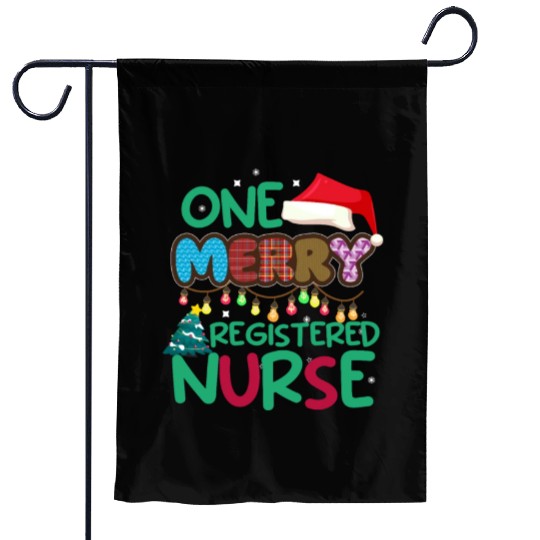 One Merry Registered Nurse Christmas Garden Flags