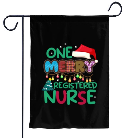 One Merry Registered Nurse Christmas Garden Flags