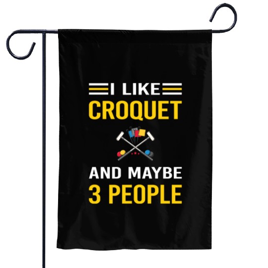 3 People Croquet Garden Flags
