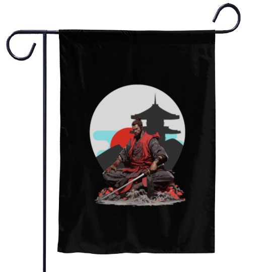 Brave Samurai Garden Flags