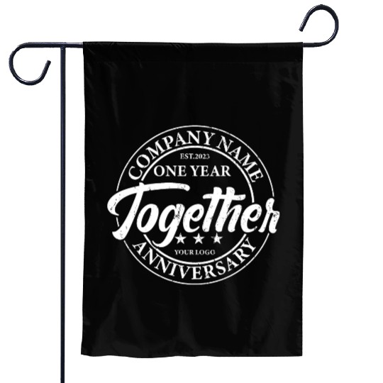 Company 20th Year Anniversary Garden Flags Design 01