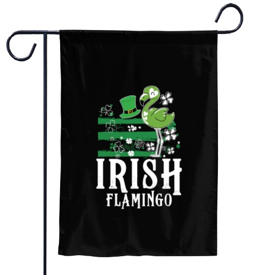 Irish flamingo Garden Flags