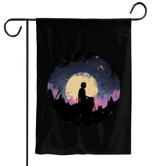 Night Sky Stargaze Enchanting Nature Graphic Lover Garden Flags