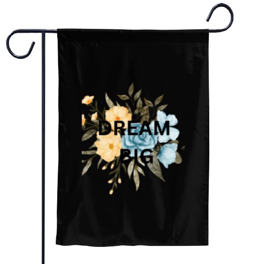 ORANGE FLOWER,brown flower,dream big Garden Flags