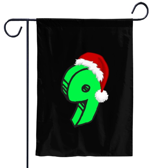 Age 9 Christmas Hat - Number Nine Garden Flags
