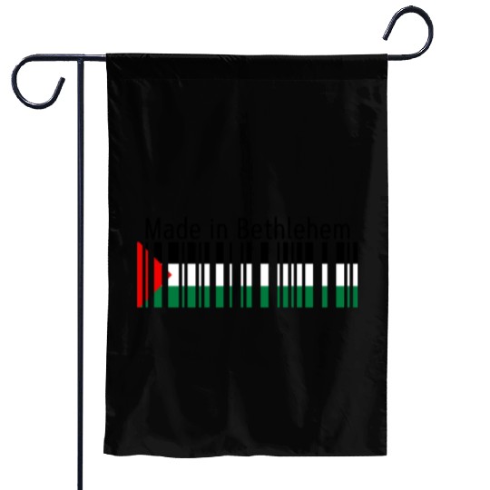 Made in Bethlehem Barcode Palestine Flag for Pales Garden Flags