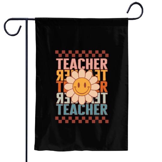 Elementary Teacher Garden Flags, Teacher Teacher Teacher