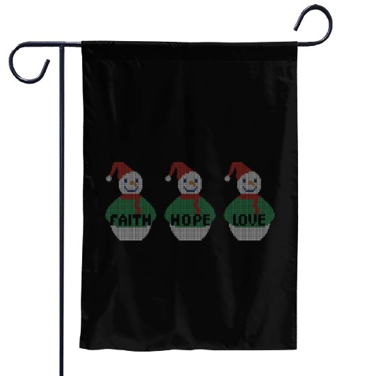 Religious Family Faith Hope Love Christmas Garden Flags