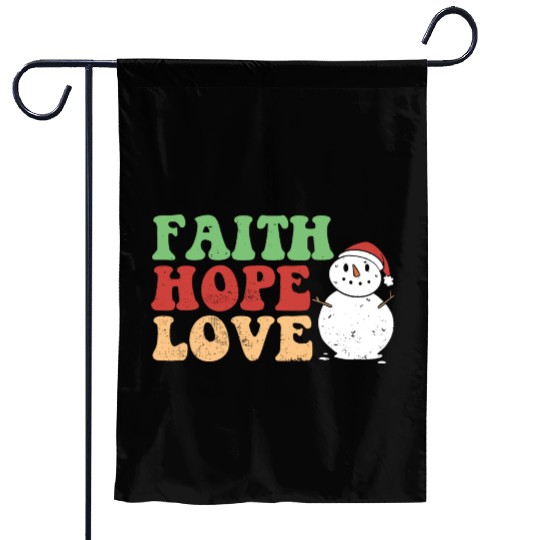 Faith Hope Love Religious Family Christmas Garden Flags