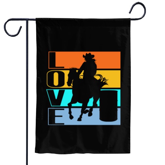 Horseback Riding Equestrian Colorful Horse Lovers Garden Flags