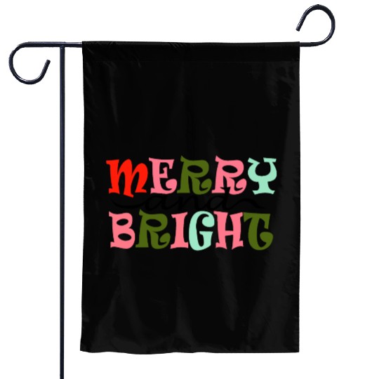 Merry and Bright Christmas Garden Flags