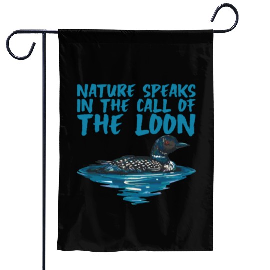 Nature Speaks In The Call Of The Loon 2 Garden Flags