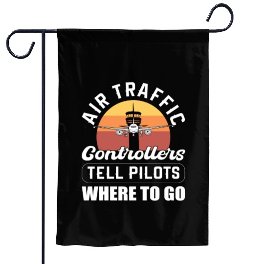 Airplane Airfield Aviation Air Traffic Controller Garden Flags