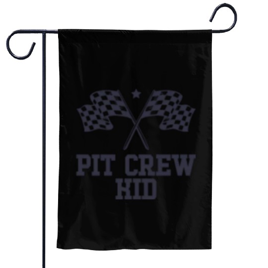 Pit Crew Kid Racing Enthusiast Racer Birthday Gift Garden Flags