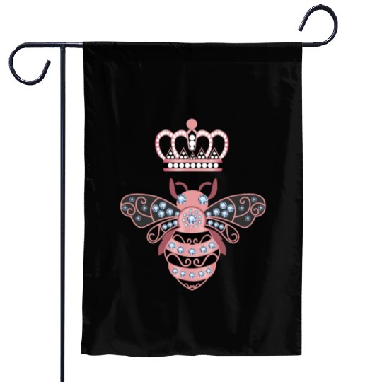 Queen Bee Crown Women Hive Beekeeping Bee Women Garden Flags