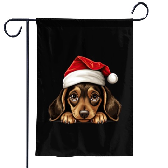 Dachshund Christmas Dog Garden Flags