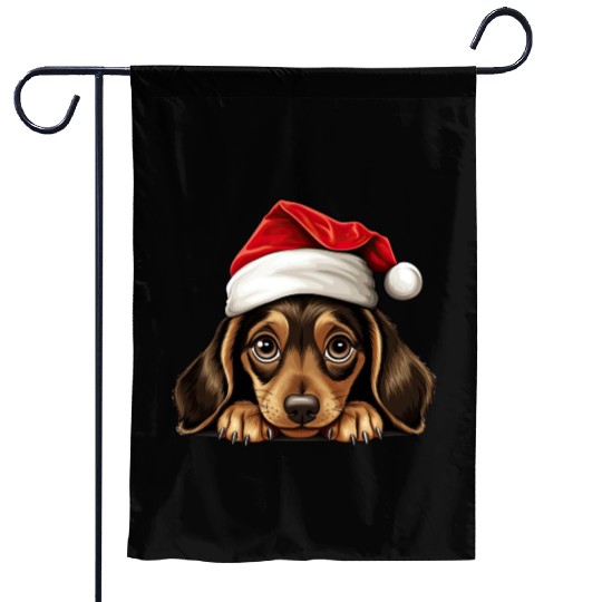 Dachshund Christmas Dog Garden Flags