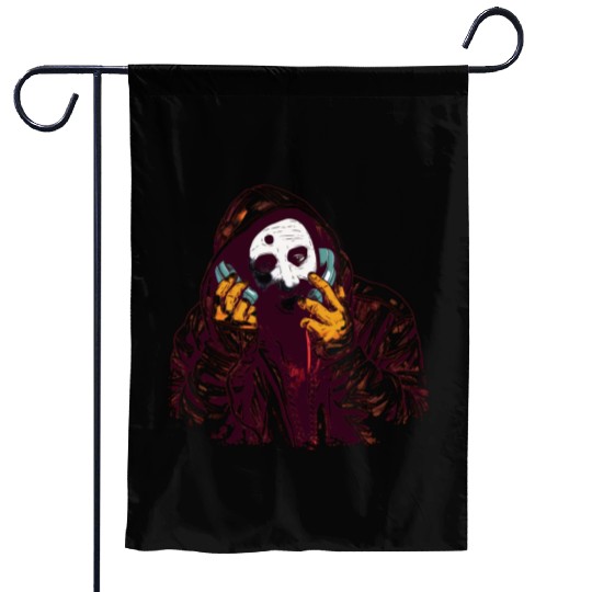 Ghostface Phone Call Garden Flags