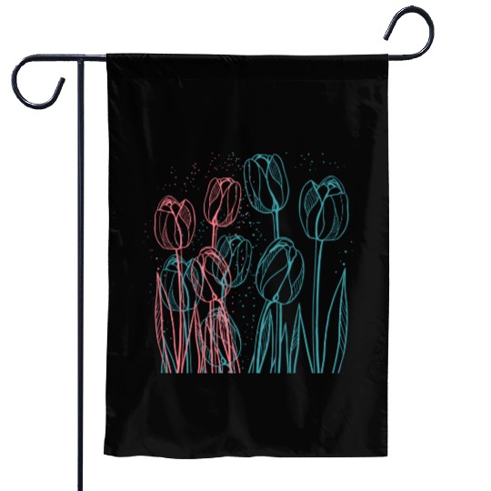 Colorful Tulips Garden Garden Flags