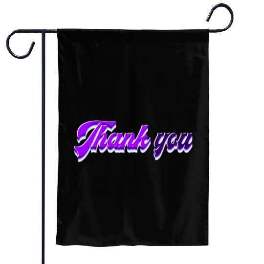 Typography Thank you Garden Flags