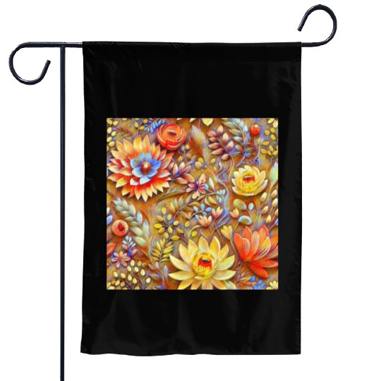 Impressionist Blossoms Tapestry Garden Flags