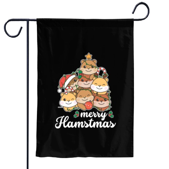 Hamster Christmas Tree merry Hamstmas Garden Flags