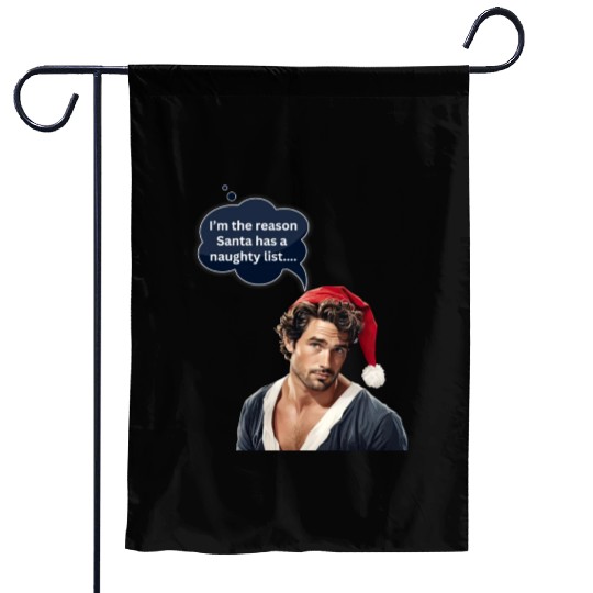 Christmas Nice Cute and Handsome Man Garden Flags
