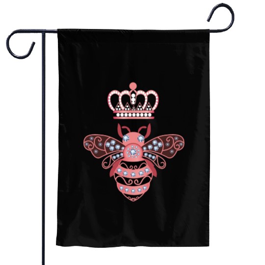 Queen Bee Crown Women Hive Beekeeping Bee Women Garden Flags