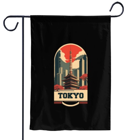 Tokyo Vintage Art Garden Flags