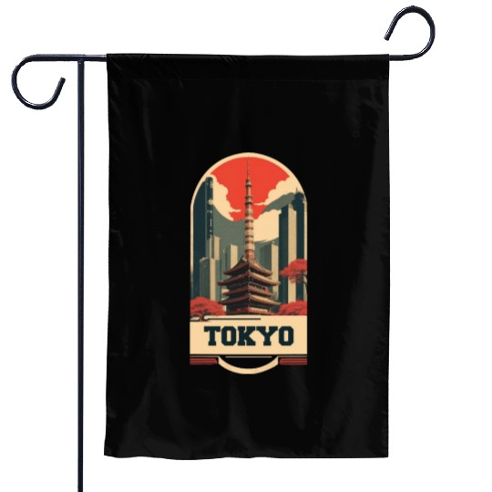 Tokyo Vintage Art Garden Flags