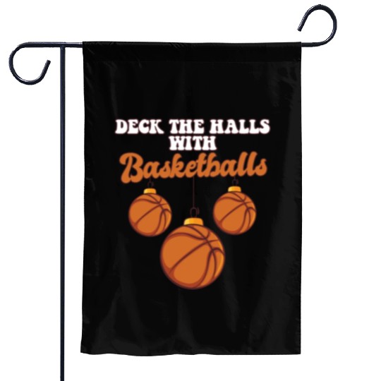 Basketball Player Coach Christmas Balls Deck The Garden Flags