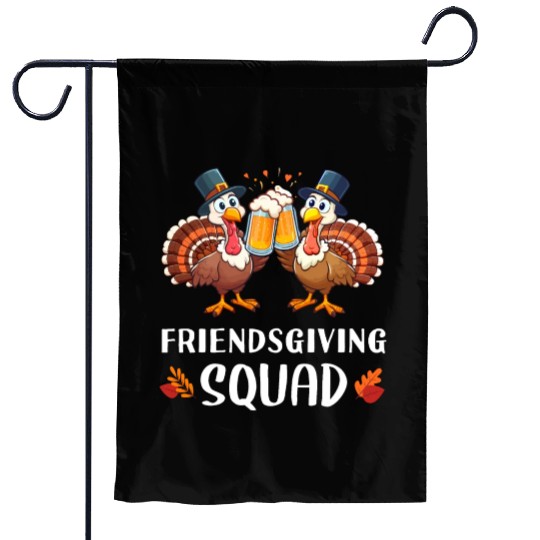 Friendsgiving Squad Thanksgiving Turkey Friends Garden Flags