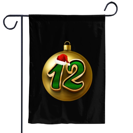 12 Dozen Christmas Balls Decorations - NR Twelve Garden Flags
