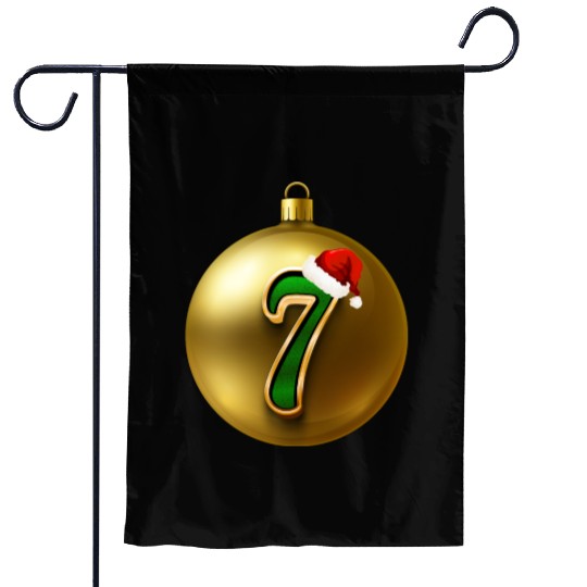 Lucky Seven Number - 7th Christmas Birthday Garden Flags